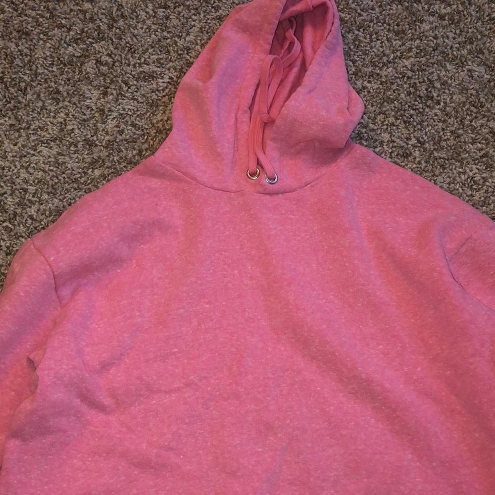 pink cropped hoodie